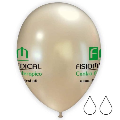 Palloncini pubblicitari metallizzati stampa 2 lati 2 colori