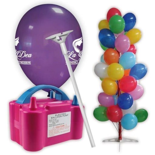 kit palloncini pubblicitari 10 1000 palloncini con stampa 2 lati 1000 bastoncini 1 gonfiatore elettrico espositore ad albero