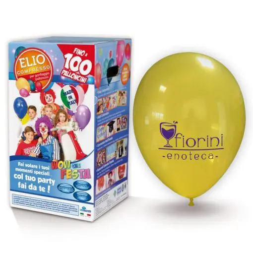 kit palloncini pubblicitari elio 2 – 500 palloncini con stampa 1 lato + 8  bombole elio XL usa e getta