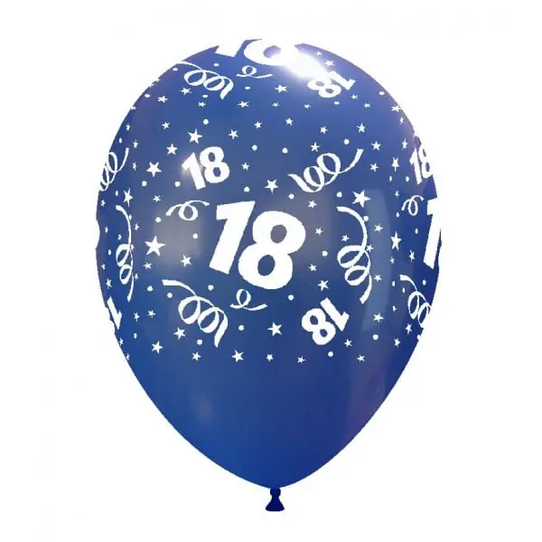 palloncini buon compleanno 18 anni stampa globo blu scuro