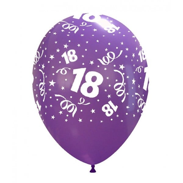 palloncini buon compleanno 18 anni stampa globo viola