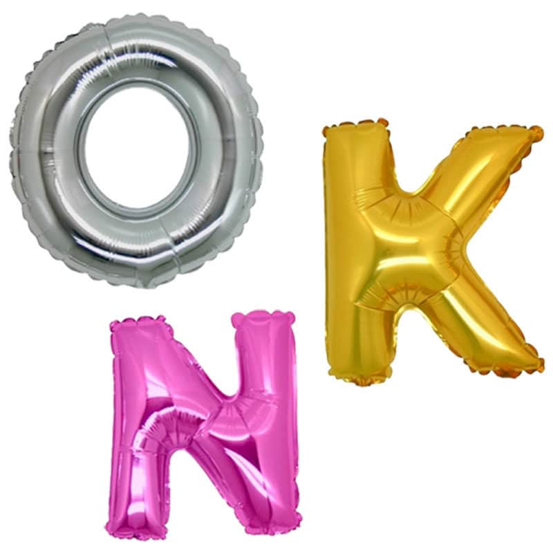 palloncini forma lettere mylar