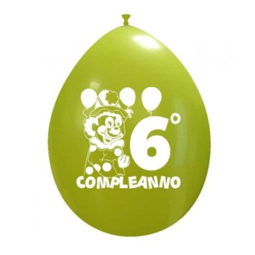 Palloncini compleanno 6° Compleanno