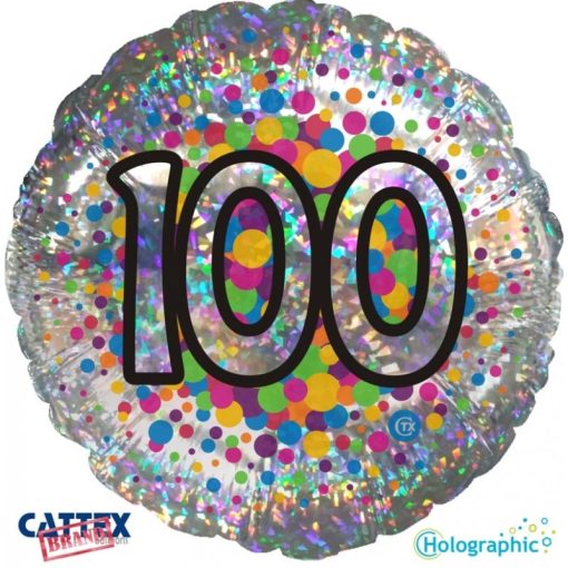 Palloncini compleanno 100 Olografico 18