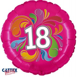 Palloncini Compleanno - 18 Anni Colorato (18”)