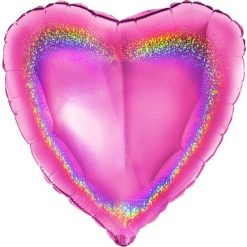 Palloni Mylar Sagomati Cuori Mylar - 18" Cuore Mylar Glitter