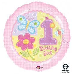 Palloncini compleanno 1st Birthday Bimba HeXL® (18”)