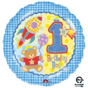 Palloncini compleanno 1st Birthday Bimbo HeXL® (18”)