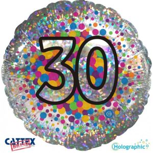 Palloncini compleanno 30 Olografico (18”)