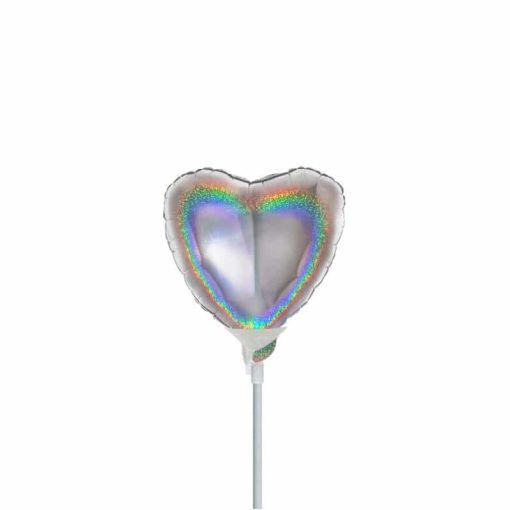 Palloni Mylar Sagomati Cuori Mylar - 4" Cuore Mylar Glitter Micro