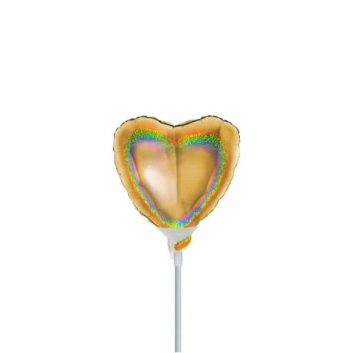 Palloni Mylar Sagomati Cuori Mylar - 4" Cuore Mylar Glitter Micro