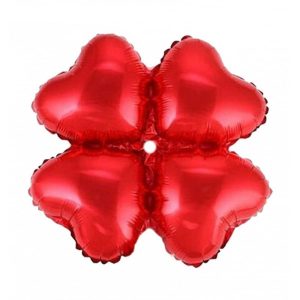 Palloni Mylar Sagomati Clusters - 4 Heart Cluster (20”)