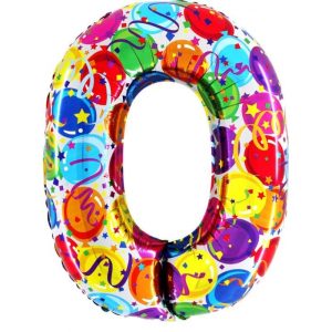 Palloni numeri grandi - Numero "0" Decorati