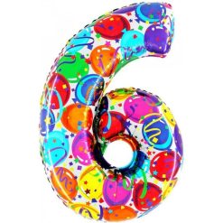 Palloni numeri grandi - Numero "6" Decorati