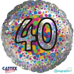 Palloncini compleanno 40 Olografico (18”)