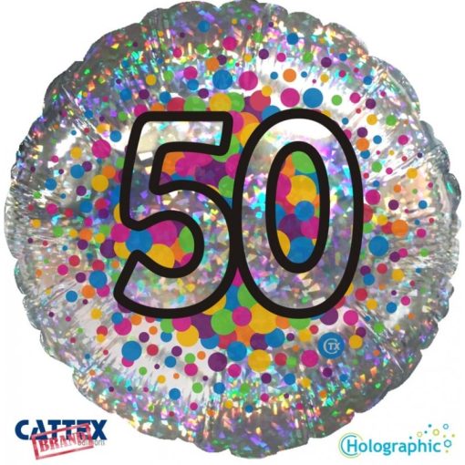 Palloncini compleanno 50 Olografico 18