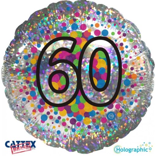 Palloncini compleanno 60 Olografico 18