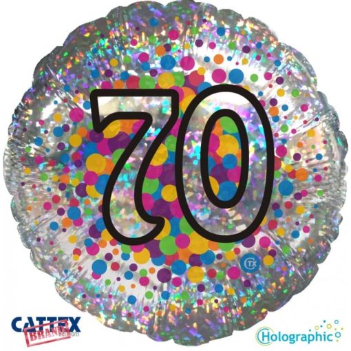 Palloncini compleanno 70 Olografico 18