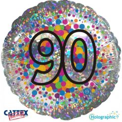 Palloncini compleanno 90 Olografico (18”)