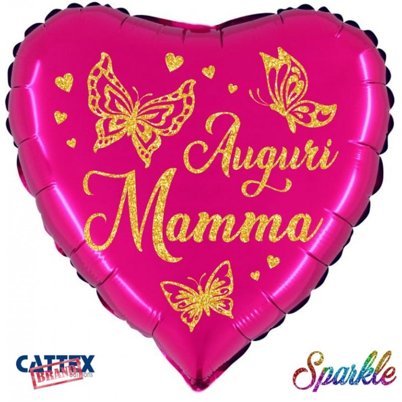 Palloncini Mylar Vari Auguri Mamma Sparkle 18 Wiprint
