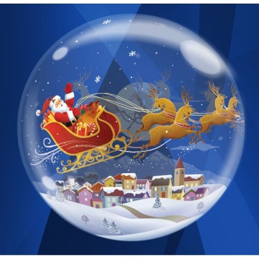 Palloncini natalizi - babbo natale slitta (22”)