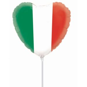 Palloncini mylar vari Bandiera Italiana Cuore MiniShape (9”)