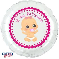 Palloncini mylar religiosi Battesimo Bimba (18”)