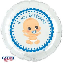 Palloncini mylar religiosi Battesimo Bimbo (18”)