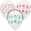 Palloncini natalizi - bianco natale (4 lati)
