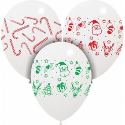 Palloncini natalizi - bianco natale (4 lati)