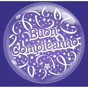 Palloncini compleanno Bubble Party - Buon Compleanno (18”)