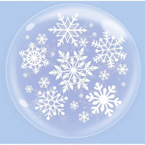 Palloncini natalizi bubble party fiocchi di neve 18