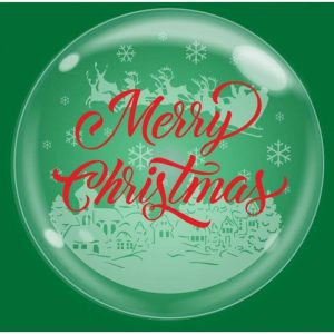 Palloncini natalizi - bubble party - merry christmas (18”)