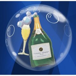 Palloncini natalizi - champagne double-bubble (24”)