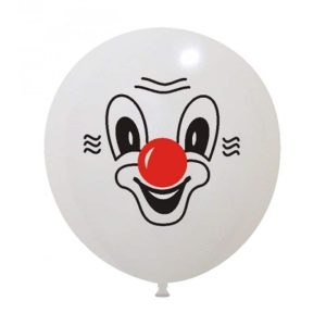 Palloncini facce - clown 2 colori gigante