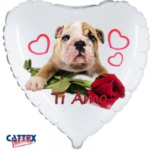 Palloncini amore - cucciolo love bulldog (18”)