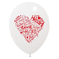 Palloncini amore - cuore fatto di scritte