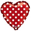 Palloncini amore cuore rosso pois xl® 18