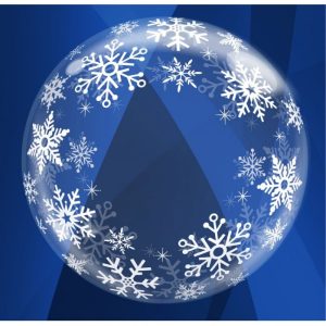 Palloncini natalizi - deco bubbles fiocchi di neve (24”)