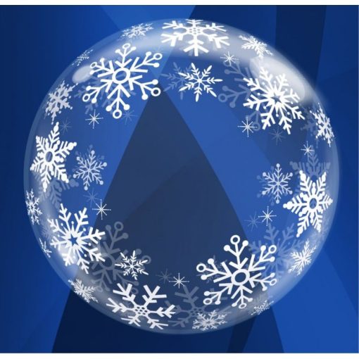 Palloncini natalizi deco bubbles fiocchi di neve 24