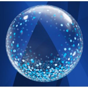 Palloncini bubbles - deco bubbles pioggia di coriandoli blu (24”)
