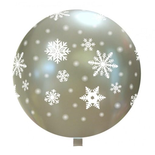 Palloncini natalizi fiocchi di neve ghiacciati