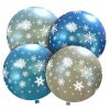 Palloncini natalizi fiocchi di neve ghiacciati