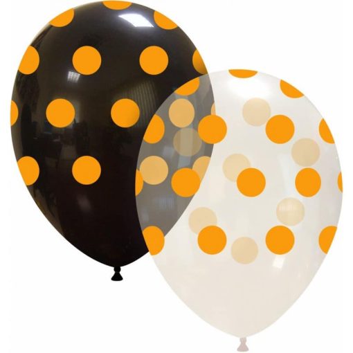 Palloncini stampa globo grande pois arancio neon edizione limitata