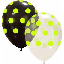 Palloncini stampa globo - grande pois giallo neon (edizione limitata)