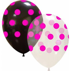 Palloncini stampa globo - grande pois rosa neon (edizione limitata)