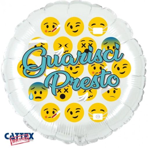 Palloncini mylar vari Guarisci Presto Emoji 18