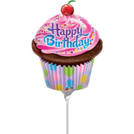 Palloncini compleanno Happy Birthday Cupcake Minishape 14