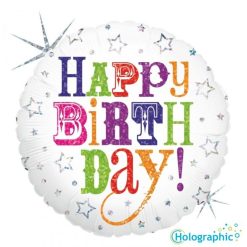 Palloncini compleanno Happy Birthday Stars (18”)