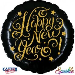 Palloncini natalizi - happy new year sparkle (18”)